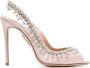Aquazzura Temptation 105mm crystal-embellished sandals Pink - Thumbnail 1