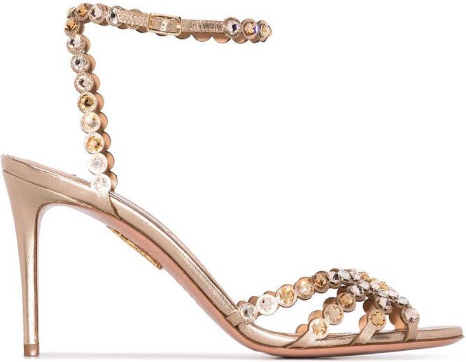 Aquazzura Tequila 85mm stiletto sandals Gold