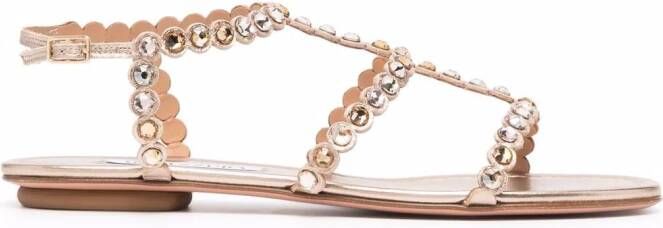 Aquazzura Tequila flat sandals Gold