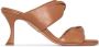 Aquazzura Twist 75mm leather mules Brown - Thumbnail 1