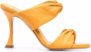 Aquazzura Twist 95mm leather sandals Orange