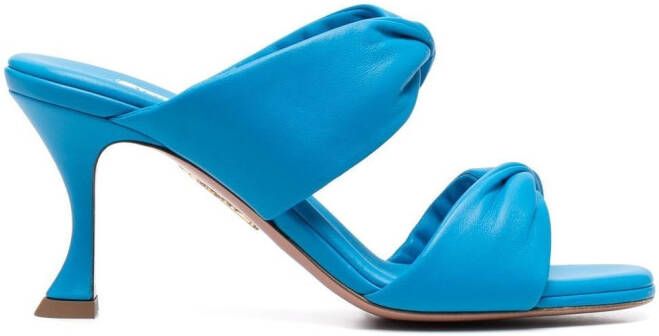 Aquazzura twist-detail leather sandals Blue