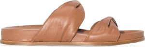 Aquazzura Twist leather sandals Brown