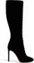 Aquazzura Wild Desire 105mm velvet boots Black - Thumbnail 1