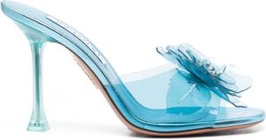 Aquazzura Zsa 95mm mule sandals Blue