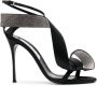 AREA x Sergio Rossi Marquise 105mm satin sandals Black - Thumbnail 1