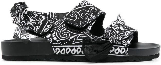 Arizona Love bandana-detail open-toe sandals Black