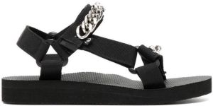 Arizona Love chain-detail touch-strap sandals Black