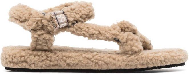 Arizona Love faux-shearling sandals Neutrals