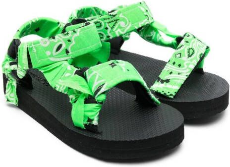 Arizona Love Kids bandana-print trekky sandals Green