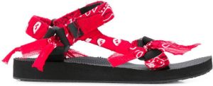 Arizona Love Trecky bandana-print sandals Red