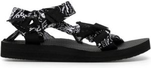 Arizona Love Trekky bandana-print flat sandals Black