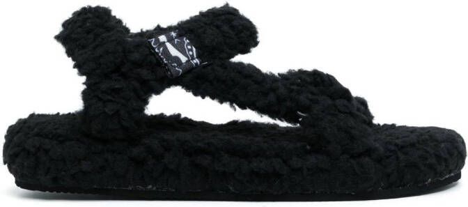 Arizona Love Trekky faux-fur sandals Black