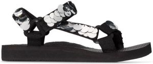 Arizona Love Trekky sequin-embellished sandals Black