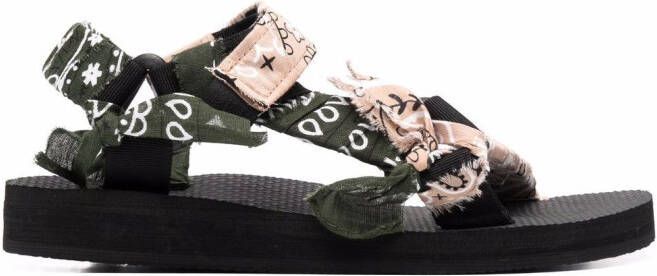 Arizona Love Trekky two-tone bandana sandals Neutrals