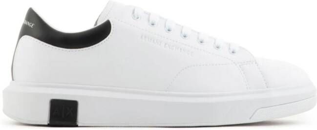 Armani Exchange Action leather sneakers White
