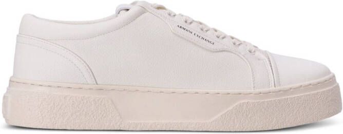 Armani Exchange AX logo-print lace-up sneakers White