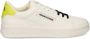 Armani Exchange double-coloured laces leather sneakers White - Thumbnail 1