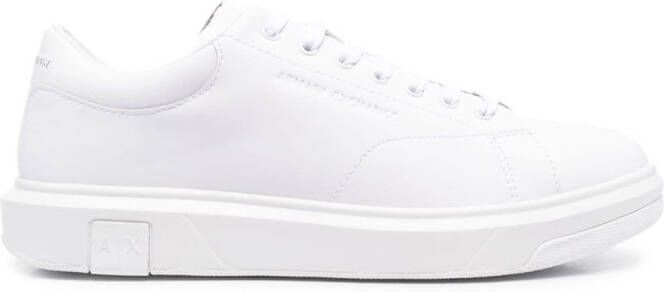 Armani Exchange leather low-top sneakers White