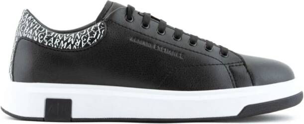 Armani Exchange logo-debossed low-top sneakers Black