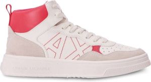 Armani Exchange logo-embroidered high-top sneakers White