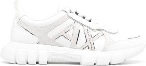 Armani Exchange logo-patch lace-up sneakers White