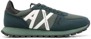 Armani Exchange logo patch low-top sneakers Green