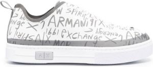 Armani Exchange logo print lace-up sneakers White