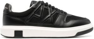 Armani Exchange mesh panelled low-top sneakers Black