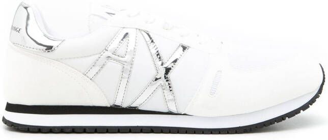 Armani Exchange metallic-logo low-top sneakers White