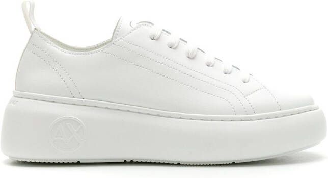 Armani Exchange platform low-top sneakers White
