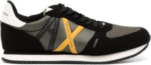 Armani Exchange side logo-patch low-top sneakers Green