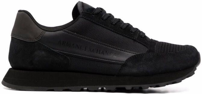 Armani Exchange side logo-print sneakers Black