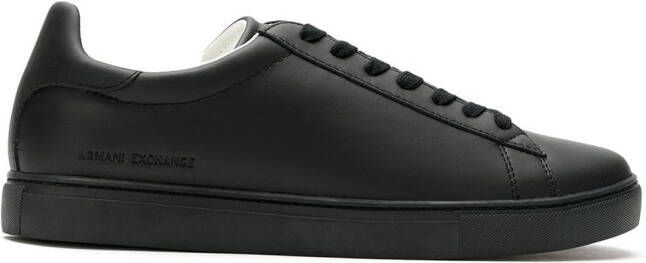 Armani Exchange low-top leather sneakers Black
