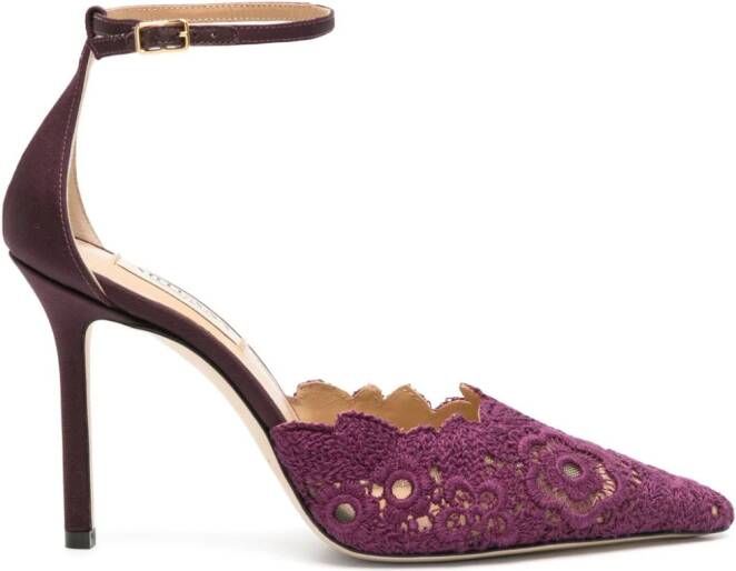 Arteana Amalfi D'Orsay 95mm lace pumps Purple