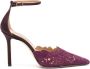 Arteana Amalfi D'Orsay 95mm lace pumps Purple - Thumbnail 1