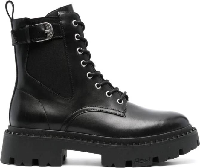 Ash 40mm lace-up leather boots Black