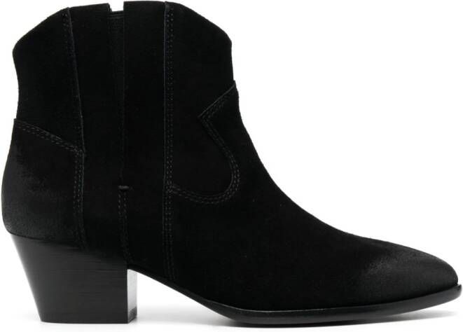 Ash 55mm slip-on leather ankle boots Black