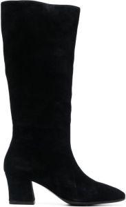 Ash 60mm block-heel suede boots Black