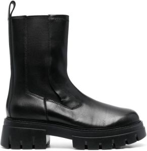 Ash 60mm chunky leather boots Black