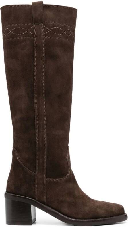 Ash 60mm suede knee-high boots Brown