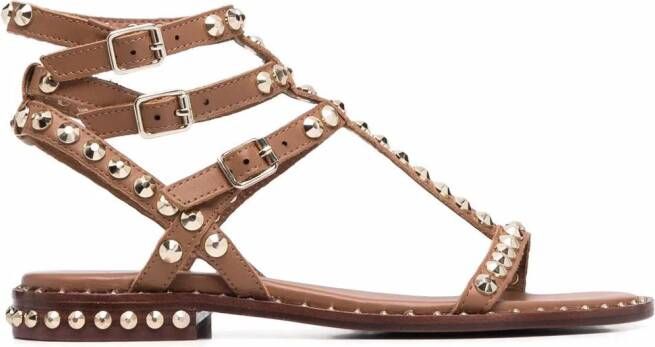 Ash Ariel rockstud-embellished sandals Brown