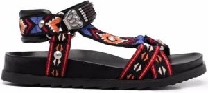 Ash aztec strappy sandals Black
