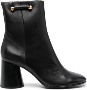 Ash Clone Jack 85mm leather boots Black