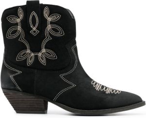 Ash Denver contrasting-stitch boots Black