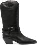 Ash Duran 55mm leather boots Black - Thumbnail 1