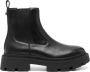 Ash elasticated-panels ankle-length leather boots Black - Thumbnail 1