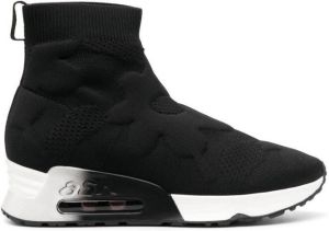 Ash embossed sock-style sneakers Black
