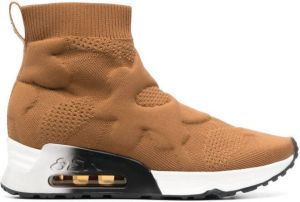 Ash embossed sock-style sneakers Brown