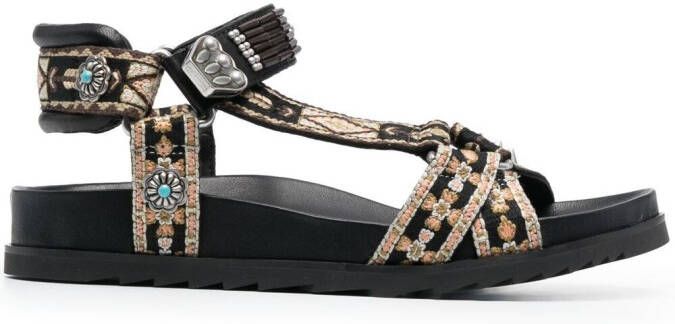 Ash embroidered sandals Neutrals